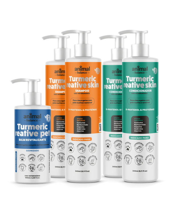 Kit Obrigatorio Cúrcuma - 2 Shampoo + 2 Condicionadores + 1 Balm