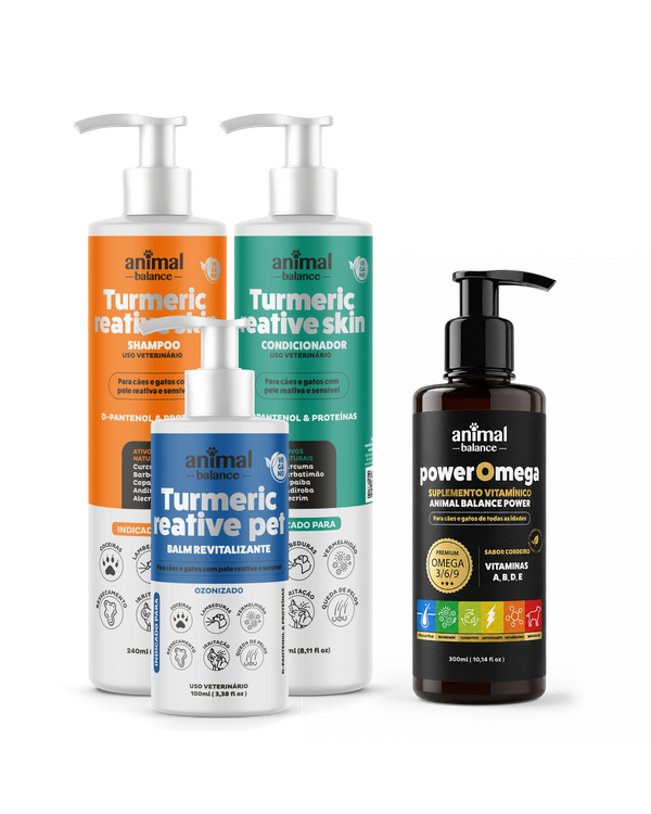 Kit Terapia Intensa - 1 Balm + 1 Shampoo + 1 Condicionador + 1 Power Ômega