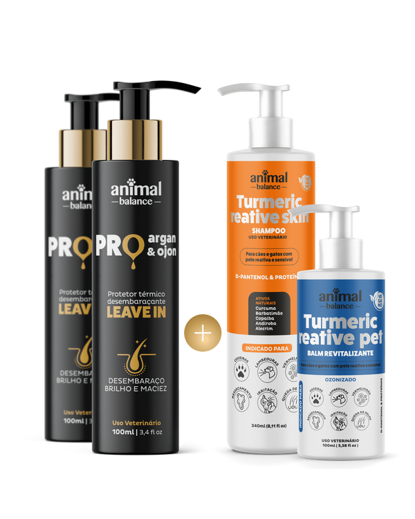02 Pro Argan e Ojon + 01 Shampoo e 01 Balm Turmeric Reative