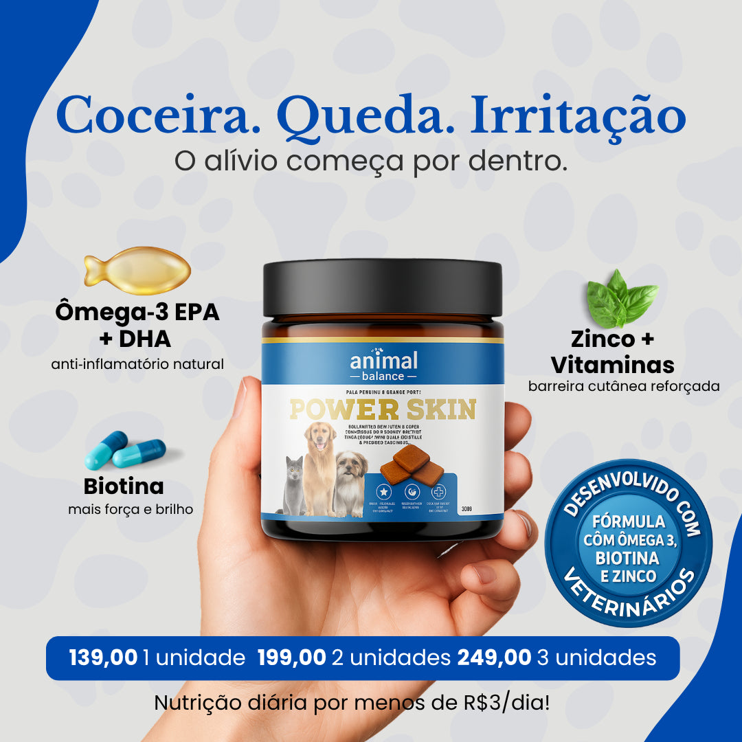 Power Skin - Pelo & Derme - Suplemento em Flexbites Palatáveis - 250g