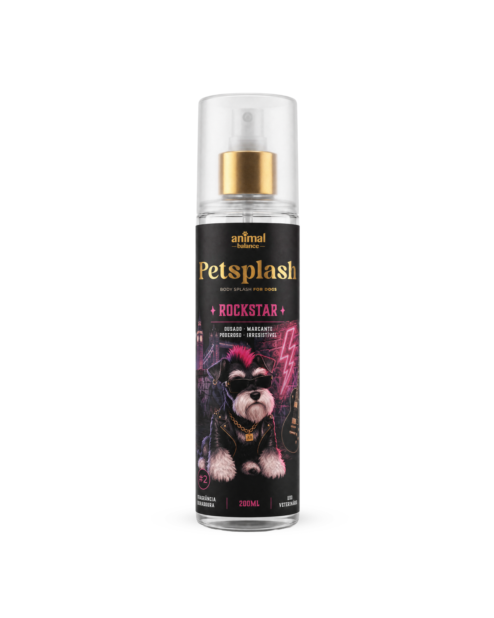 Perfume para Cães Petsplash Rockstar Alta Fixação 200ml
