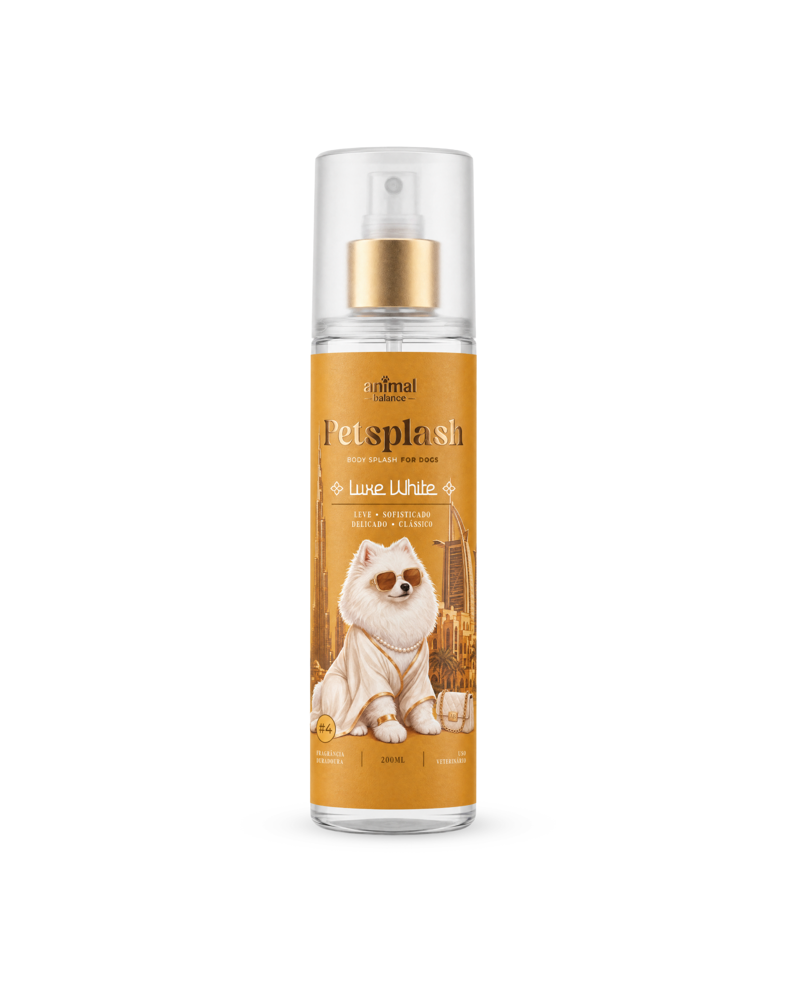 Perfume para Cães Petsplash Luxe White Alta Fixação 200ml