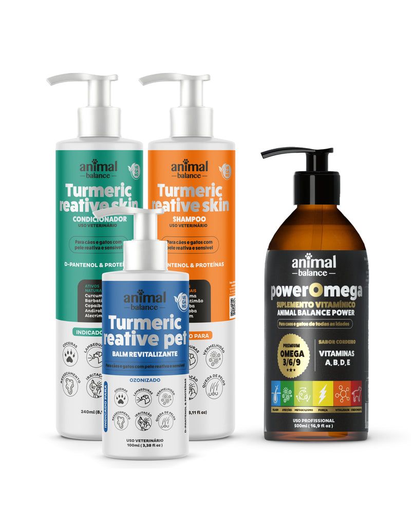 Kit Terapia Intensa - 1 Balm + 1 Shampoo + 1 Condicionador + 1 Power Ômega