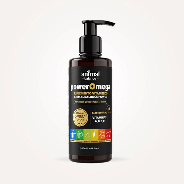 PowerOmega 3, 6 e 9 + Cúrcuma - Suplemento Vitamínico, Sabor Cordeiro 300ml - 1 und