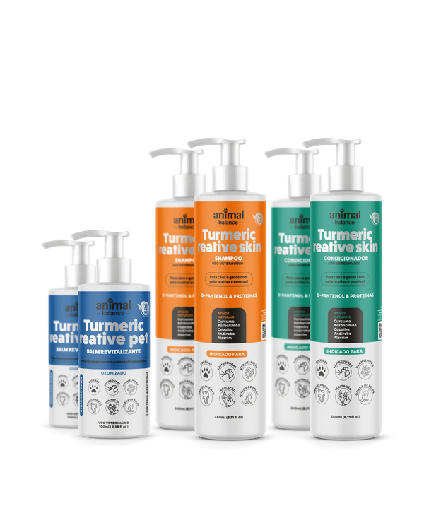 Kit Reparação Total Cúrcuma - 2 Balm + 2 Shampoo + 2 Condicionadores