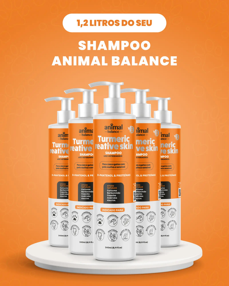 1,2 Litros - Shampoo Cúrcuma - Animal Balance