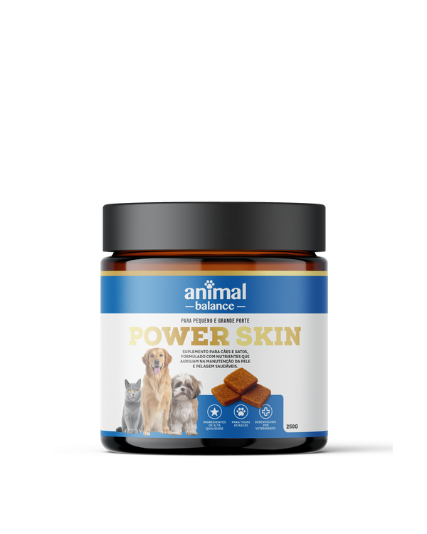 Power Skin - Pelo & Derme - Suplemento em Flexbites Palatáveis - 250g