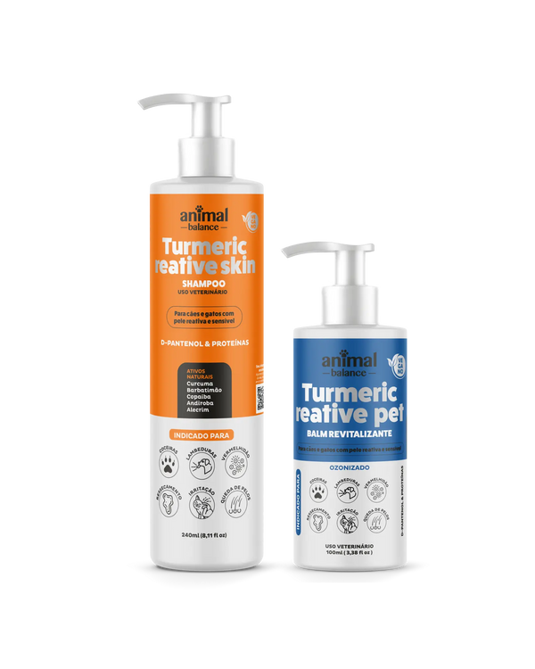 Kit Essencial - 1 Shampoo + 1 Balm - Cúrcuma e Barbatimão uso Tópico